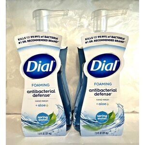 Dial Foaming Antibacterial Hand Wash 2 PACK Aloe Spring Water Scent 7.5 fl oz
